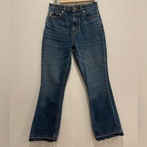 Ganni Blue Flare jeans dark indigo size 26